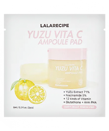 LALARECIPE        , 2 , Yuzu Vita C Ampoule Pad Mini