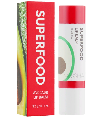 Missha Питательный бальзам для губ с маслом авокадо  Superfood avocado lip balm