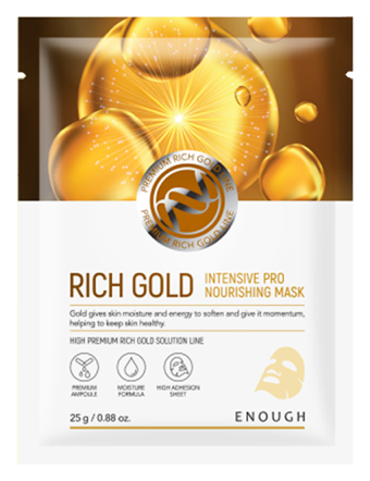 Enough Тканевая маска с золотом  Rich gold intensive PRO nourishing mask