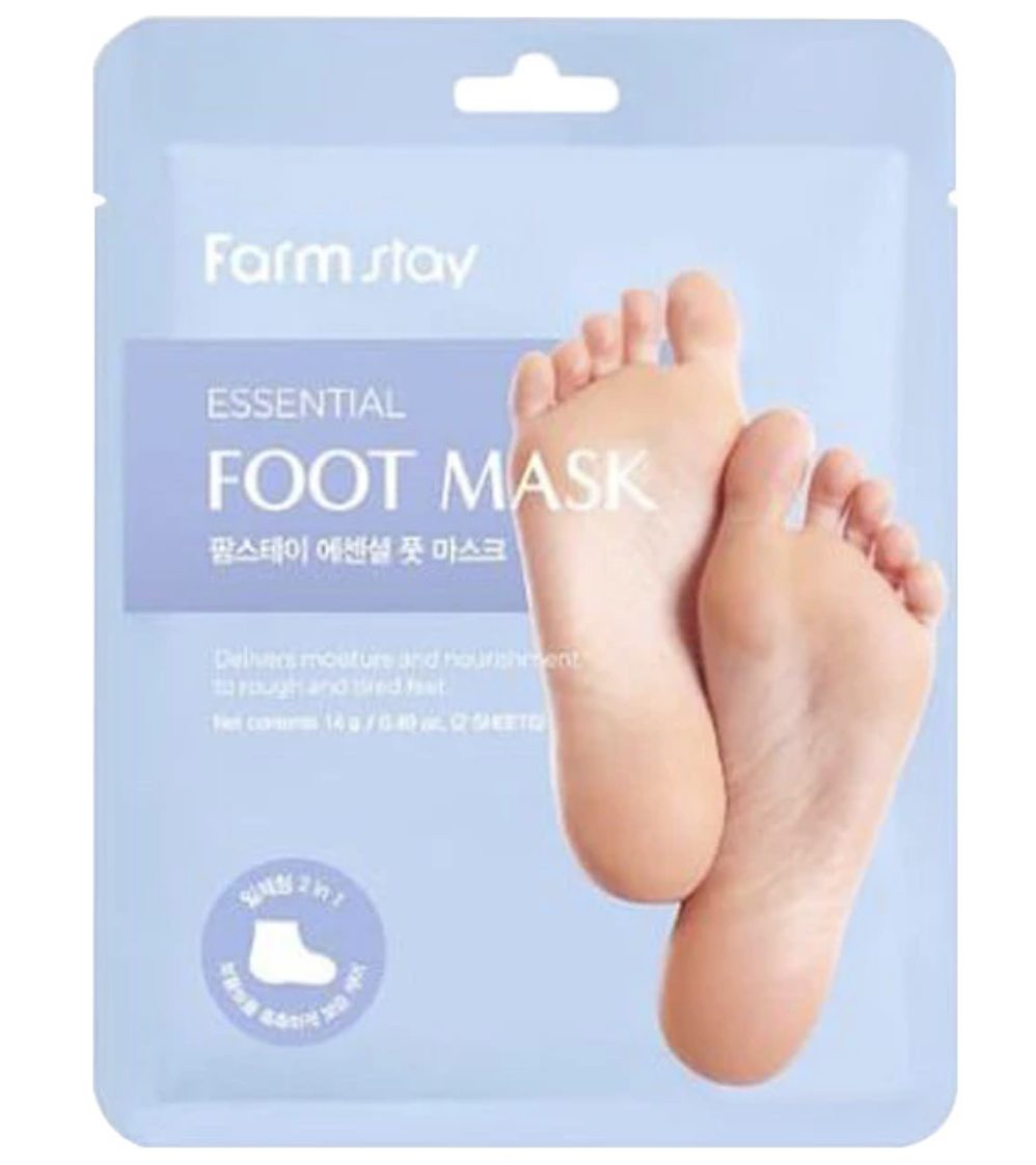 Купить FarmStay Маска-носочки для ног с гиалуроновой кислотой и мёдом,  Essential Foot Mask в интернет-магазине корейской косметики UNBOXSHOP