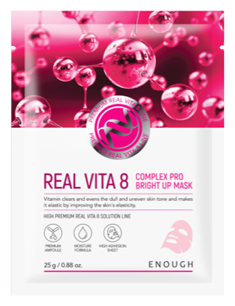 Enough Тканевая маска с витаминами  Real vita 8 complex PRO bright up mask