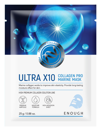Enough Тканевая маска с морским коллагеном  Ultra X10 Collagen PRO marine mask