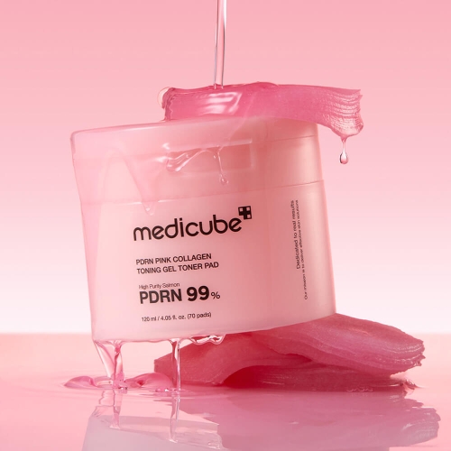 medicube ������� �����-���� � ���� � ����������, 70 ��, PDRN Pink Collagen Toning Gel Toner Pad ���� 2