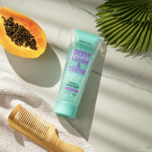Spark&Glow ���������-������ ��� ���� � �������� ������ � �������, Body Lotion&Serum Papaya&Peach Skins ���� 3