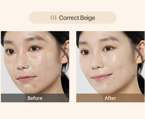 The SAEM   -,  01 Correct Beige, Cover Perfection Triple Pot Concealer  6