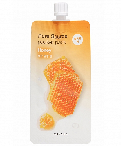 Missha Ночная маска для лица с мёдом  Pure source pocket pack honey
