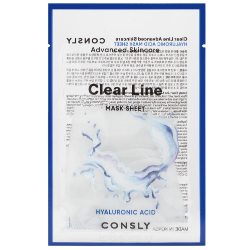 Consly �������� ����� � ������������ ��������, Clear Line Advanced Skincare Hyaluronic Acid Mask Sheet