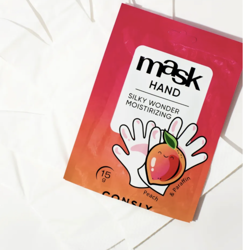 Consly  -    , Silky Wonder Peach and Paraffin Moisturizing Hand Mask  2