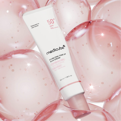 Medicube ���������� �������������� ���� � ���� � ����������, PDRN Pink Tone Up Sun Cream SPF50+ PA++++ ���� 2