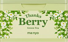 Manyo Набор тканевых масок с зеленым чаем и центеллой, 30 шт, Thanks Berry Green Tea Mask