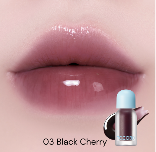 TOCOBO  -  ,  03 Black Cherry, Juicy Berry Plumping Lip Oil Glam Max  3