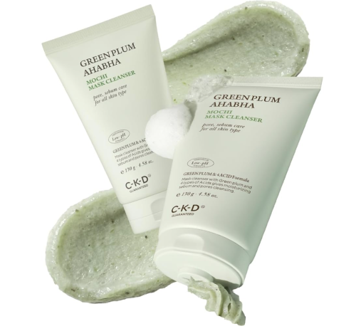 CKD ��������� �����-����� "����" � ���������� ������ �����, Green Plum AHA BHA Mochi Mask Cleanser ���� 3