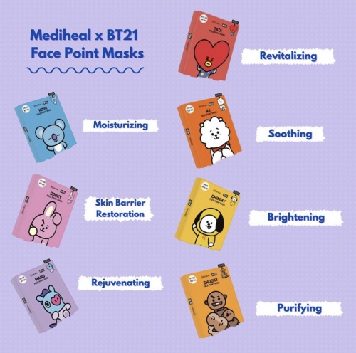 Mediheal  -        BT21 Cooky face point mask  4