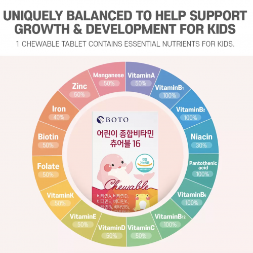 BOTO    , 90    Kids Multi-Vitamin Chewable 16 (90tablets)  4