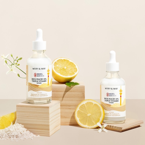 Mary&May  -  ,    , Vegan Rice Niacin 10% Triple Vitamin Serum Seoul Edition  8