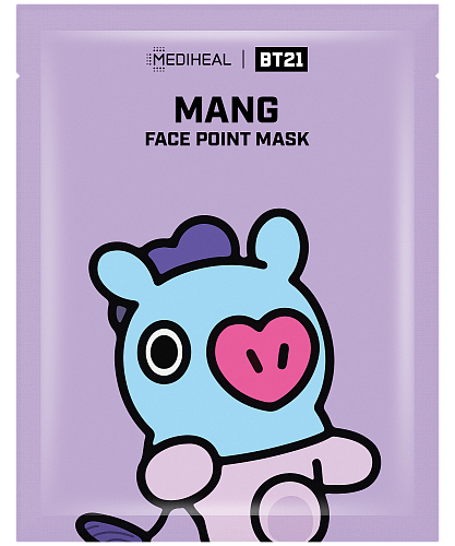 Mediheal Тканевая маска-стикеры с лавандой «Манг»   BT21 Mang face point mask