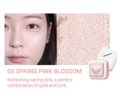 Colorgram ���������� ������� ���������, ������� 05 Spring Pink Blossom, Milk Bling Heartlighter ���� 3