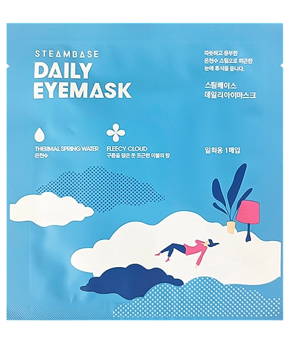 STEAMBASE Согревающая паровая маска для глаз «Пушистое облако»  Daily Eye Mask Fleecy Cloud