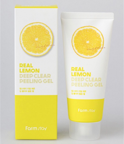 FarmStay Пилинг-скатка с лимоном  Real lemon deep clear peeling gel фото 2