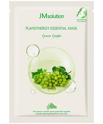 JMsolution Тканевая маска с зелёным виноградом  Plansynergy Essential Mask Green Grape