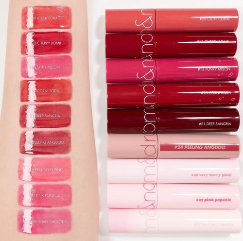 Rom&nd     ,  21 Deep Sangria, Juicy Lasting Tint  7