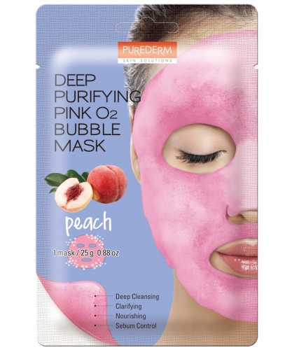 Purederm      Deep Purifying Pink O2 Bubble Peach