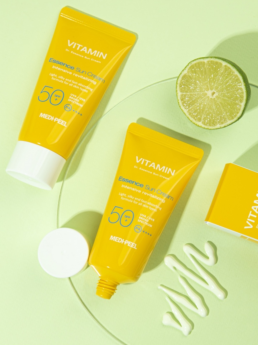 Essence dr. Medi Peel Vitamin Essence Sun Cream. Меди пилл СПФ.