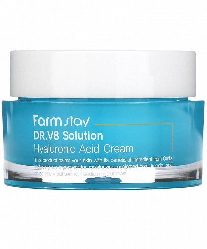 FarmStay Крем для лица с гиалуроновой кислотой  Dr.v8 solution hyaluronic acid cream