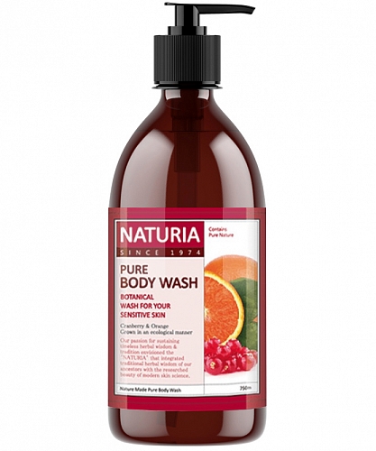 Naturia        750   Pure body wash cranberry & orange