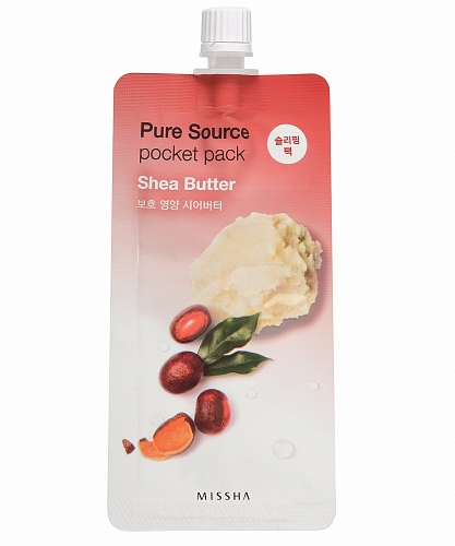 Missha Ночная маска для лица с маслом ши  Pure source pocket pack shea butter