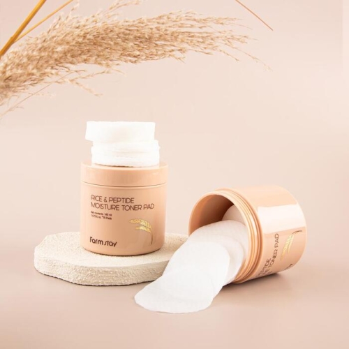 FarmStay -     , 70 , Rice&Peptide Moisture Toner Pad  3