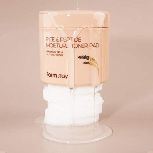 FarmStay -     , 70 , Rice&Peptide Moisture Toner Pad  4