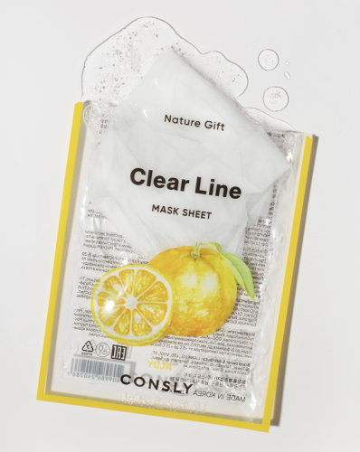 Consly �������� ����� � ���������� ����, Clear Line Nature Gift Yuja Mask Sheet ���� 2