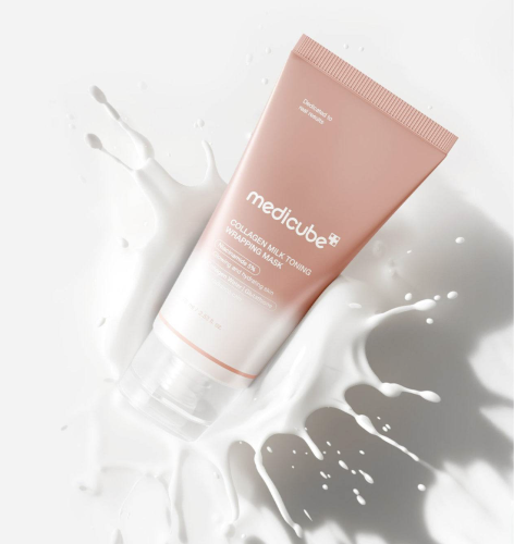 Medicube ������ �������� �����-����� � ���������� � ������������, Collagen Milk Toning Wrapping Mask ���� 2