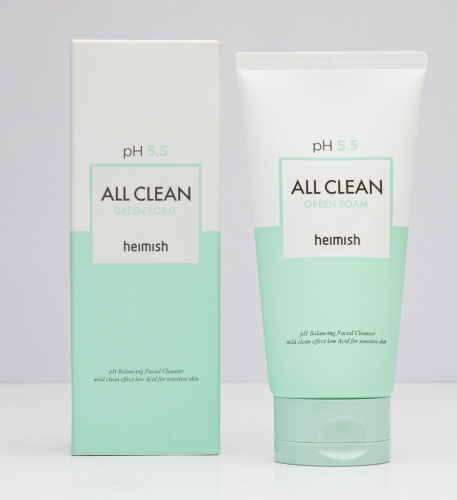 Heimish Слабокислотный гель для умывания для чувствительной кожи  All Clean Green foam ph 5.5 фото 2