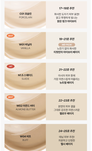 TFIT ��������� ����� � ������� �������, ������� W01 Vanilla, Layering Fit Glow Cushion EX SPF50+ PA++++ ���� 4