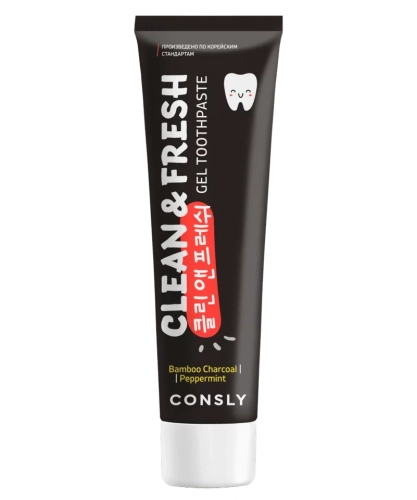 Consly      +   Clean&fresh gel toothpaste bamboo charcoal & peppermint