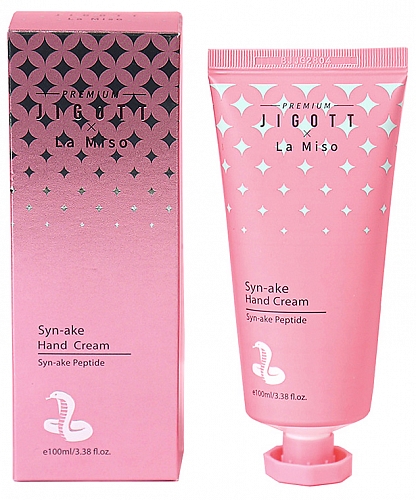 Jigott Крем для рук со змеиным пептидом anti-age  Jigott x La Miso Syn-ake peptide hand cream