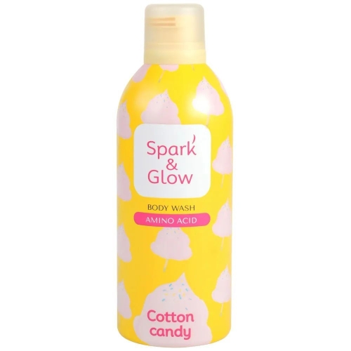 Spark&Glow ������ ����-���� ��� ���� c �������� �������� ����, Cotton Candy Body Wash Amino Acid