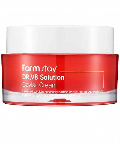 FarmStay Крем для лица с экстрактом икры  Dr.v8 solution caviar cream