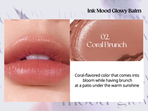 Peripera     ,  02 Coral Brunch, Ink Mood Glowy Balm  5