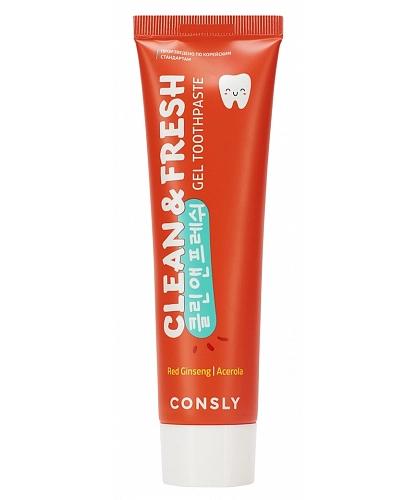 Consly      +    Clean&fresh gel toothpaste red ginseng & acerola