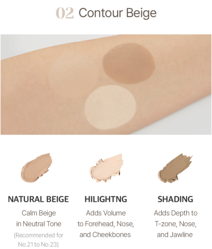 The SAEM Палетка кремовых консилеров-корректоров, оттенок 02 Contour Beige, Cover Perfection Triple Pot Concealer фото 4