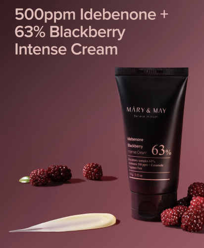 Mary&May ������������� ���� � �������� � ����������, Idebenone Blackberry Intense Cream Tube ���� 2