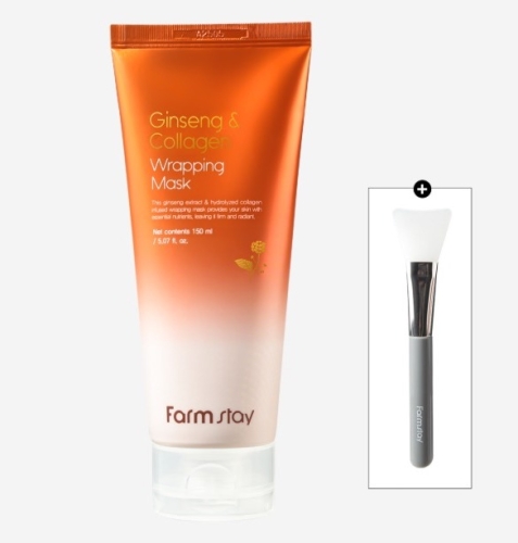 FarmStay �������������� �����-����� � ��������� � ����������, Ginseng&Collagen Wrapping Mask