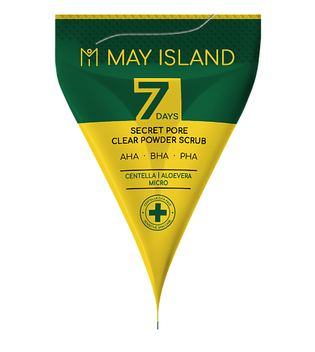 May island Скраб для лица с кислотами пирамидка  7 Days secret pore clear powder scrub