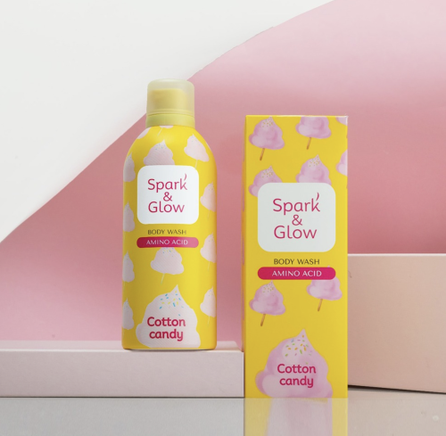 Spark&Glow ������ ����-���� ��� ���� c �������� �������� ����, Cotton Candy Body Wash Amino Acid ���� 2