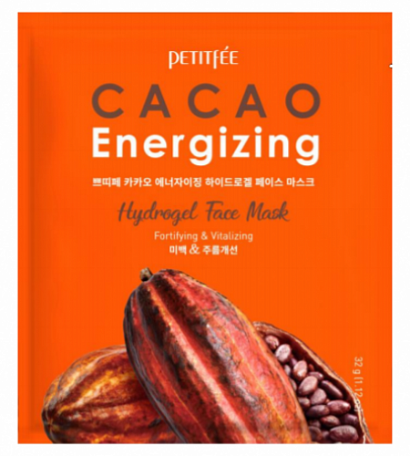 Petitfee Гидрогелевая маска с какао  Cacao energizing hydrogel face mask