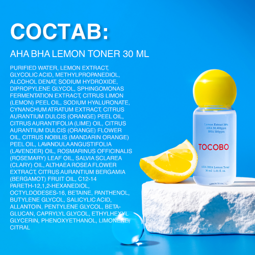 Tocobo -      (), AHA BHA Lemon Toner Mini  4