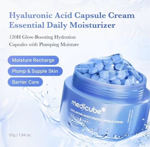 Medicube ���������� ����-���� � ������������ �������� � ����������, Hyaluronic Moisturizing Capsule Cream ���� 2